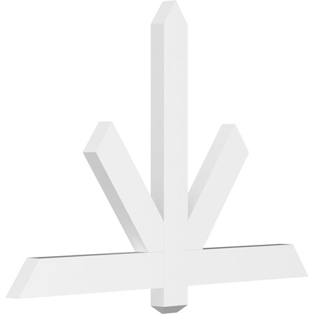 Ekena Millwork Kennewick Architectural Grade PVC Gable Bracket, 48"W x 32"H x 2"D x 4"F, 16/12 Pitch GBP048X32X0204KEN00